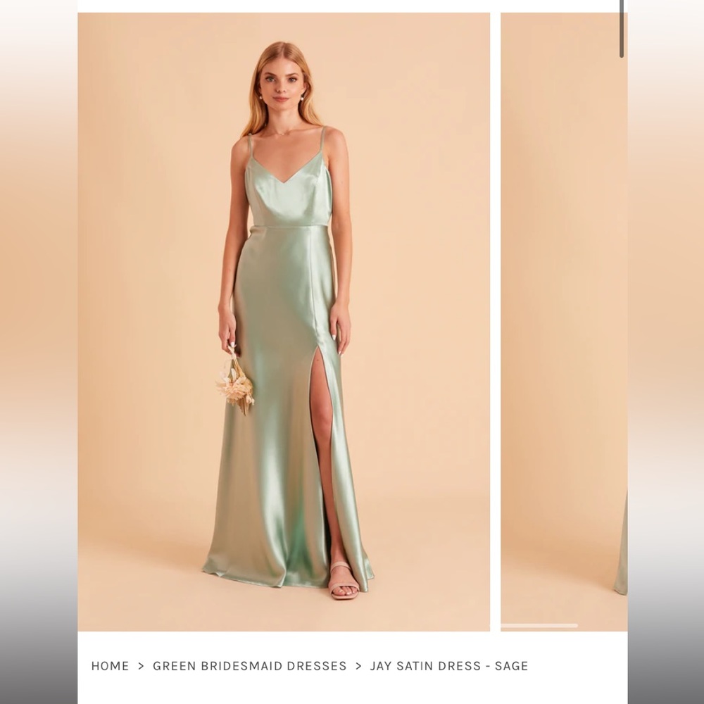 Birdy Grey Bridesmaid/Wedding Guest Dress, Size Small, Color: Sage, Satin